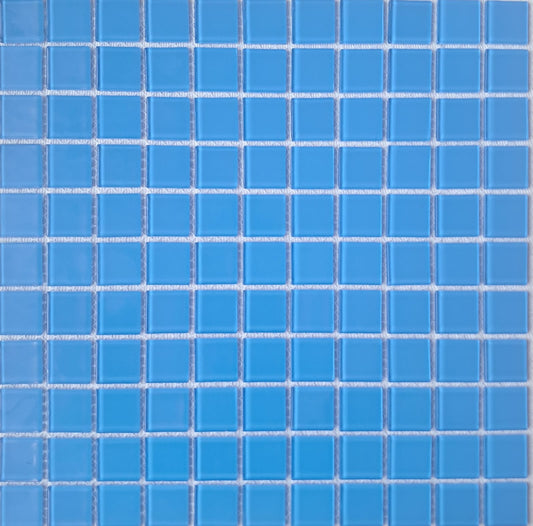 Mosaico de Vidrio Blue celeste -Caja x22 Unidades