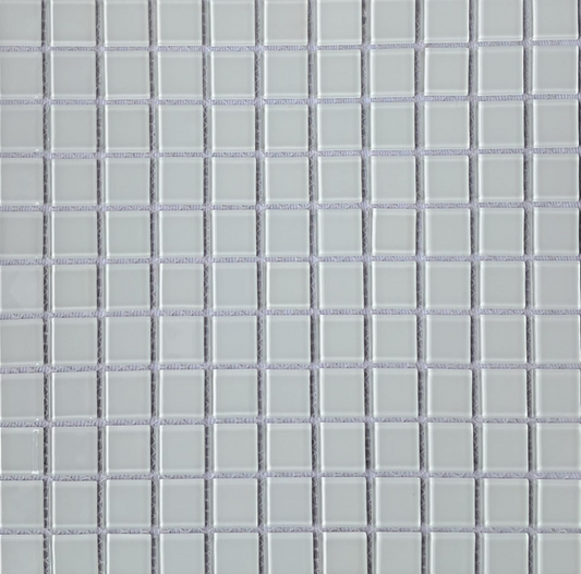 Mosaico de Vidrio Blanco Uniforme - Caja x22 Unidades