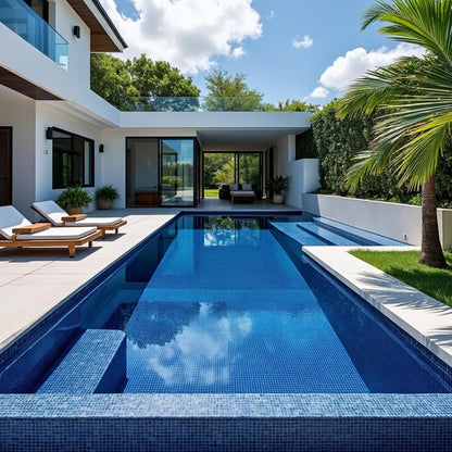 Mosaico de Vidrio Azul - Caja x22 Unidades